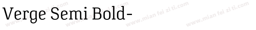 Verge Semi Bold字体转换